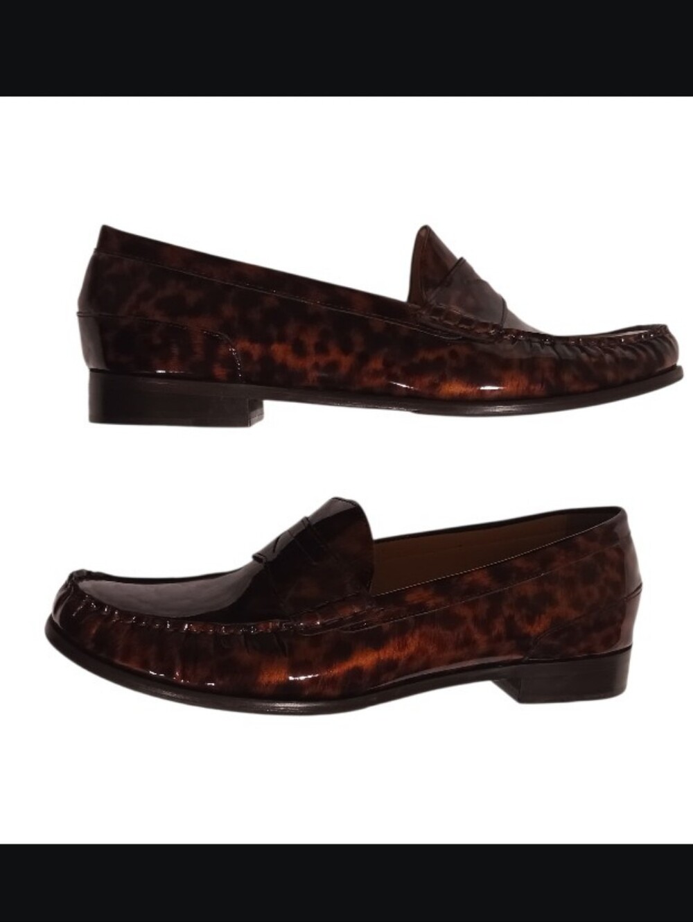 Cole Haan Tortoise Shell Patent Leather Loafer - Picture 4 of 12